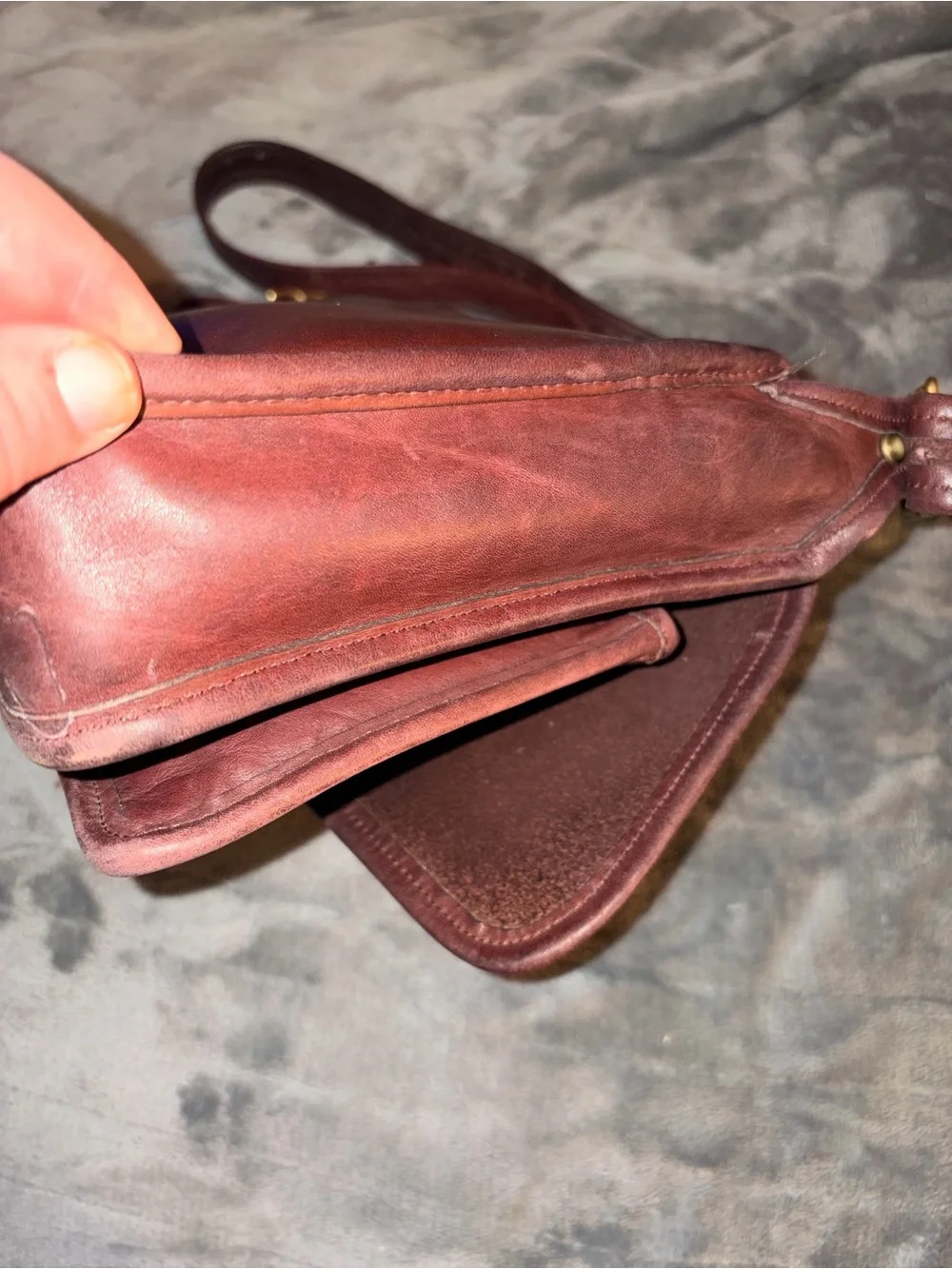 Coach Brown Rare Double Heat Stamp Misprint Brown Messager Bag